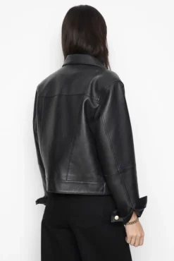 Leslie Leather Jacket Black