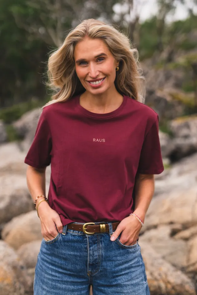 Linn Logo Tee Choco T/M Rose