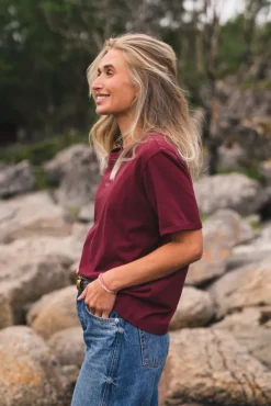 Linn Logo Tee Choco T/M Rose
