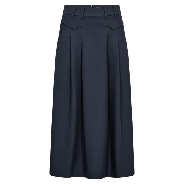 Luna Pocket Pleat Skirt Navy