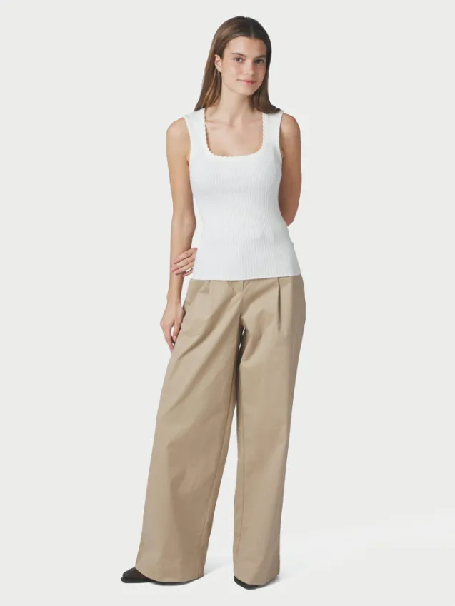 Malba Solid Pants Camel