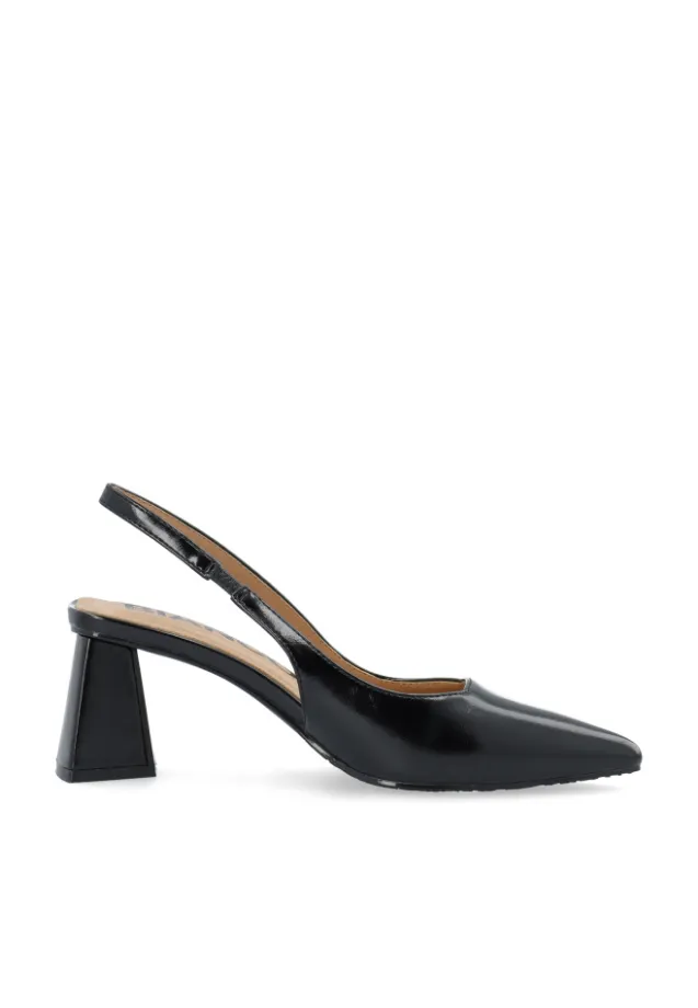 Maralyn Slingback Faux Leather Black Pratia