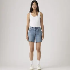 501 Mid Thigh Short Indigo Worn In