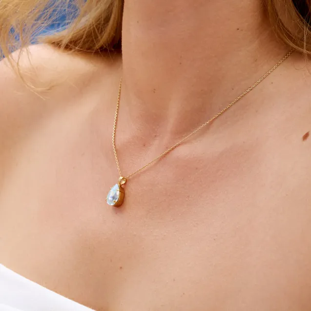 Mini Drop Necklace Gold Light Azore