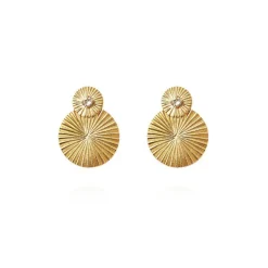 Mini Odessa Earrings Gold Crystal