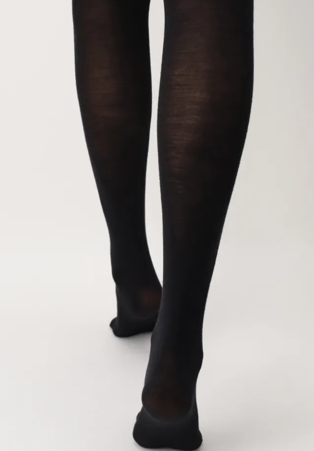 Nives Fine Wool Tights Black