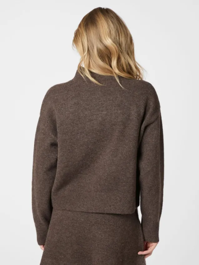 Paulina Knit Blouse Brown Melange