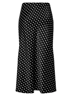 Pella HW Midi Skirt Black Small Birch Dots
