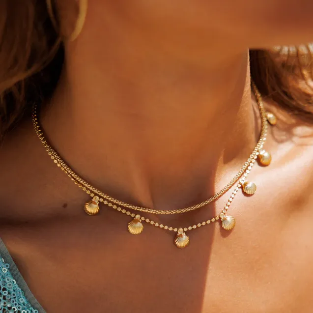 Petite Shell Choker Gold