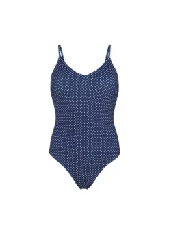 Polka Dot Bea Swimsuit Navy Blue