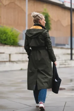Regndråpe Trench Coat Rosin Dark Green