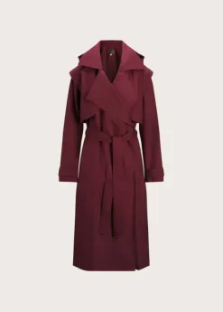 Regndråpe Trench Coat Wine Red
