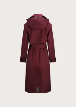 Regndråpe Trench Coat Wine Red