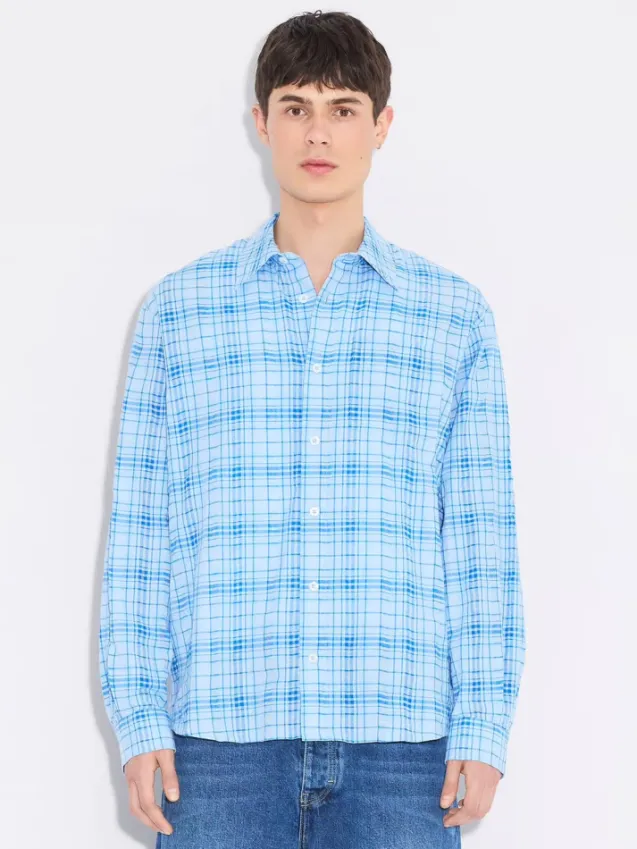 Regular Check Shirt Blue Check