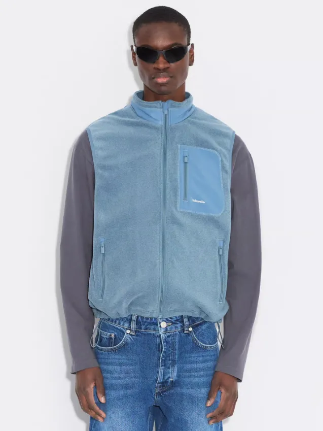 Regular Fleece Vest Dusty Blue