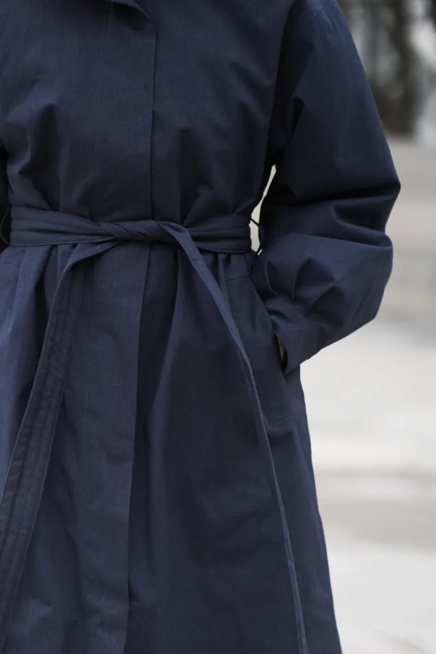 Rossby Maxi Coat Dark Navy