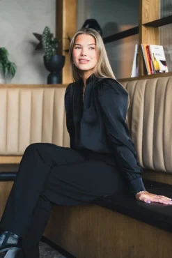 Rosslyn Heavy Sateen Blouse Black
