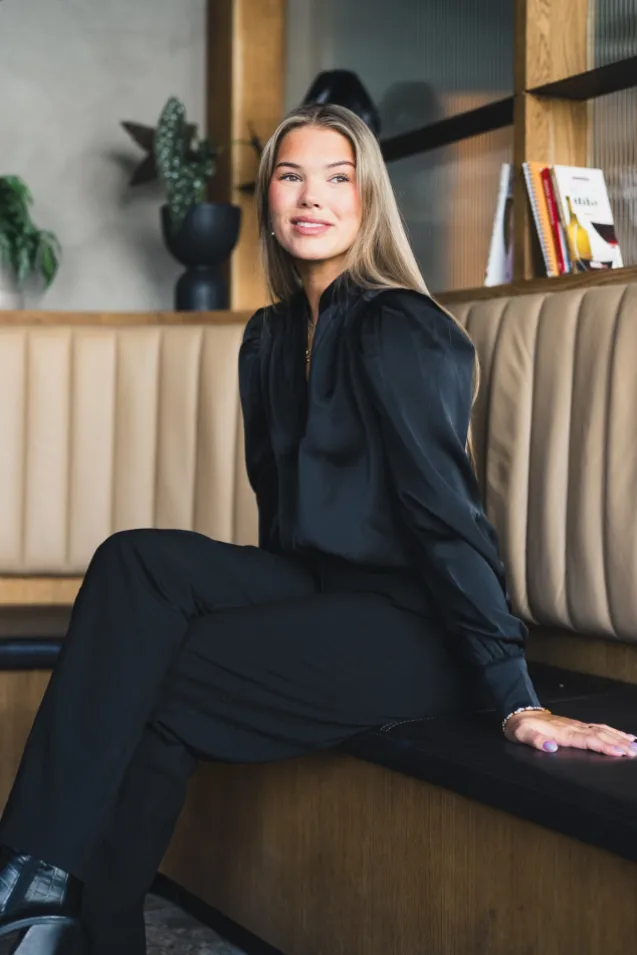Rosslyn Heavy Sateen Blouse Black