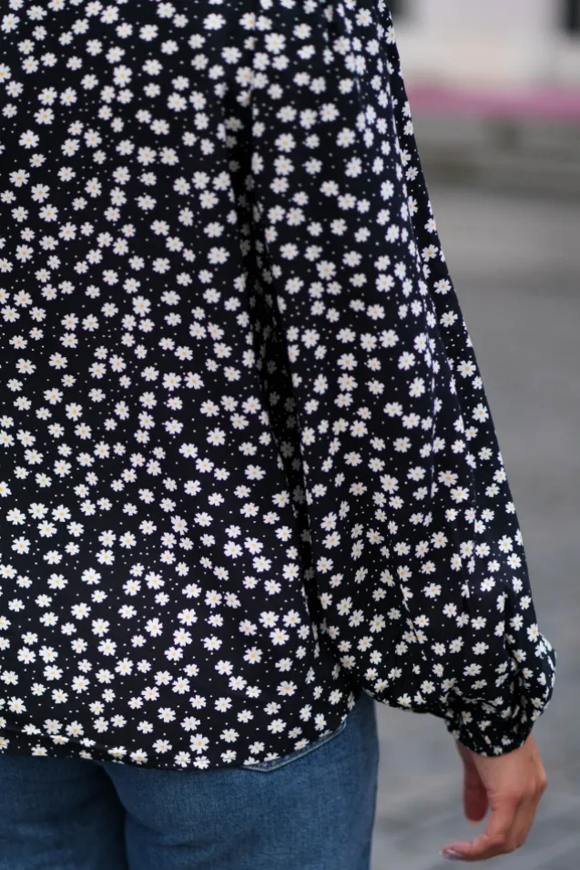 Sabby LS Shirt Black Flower