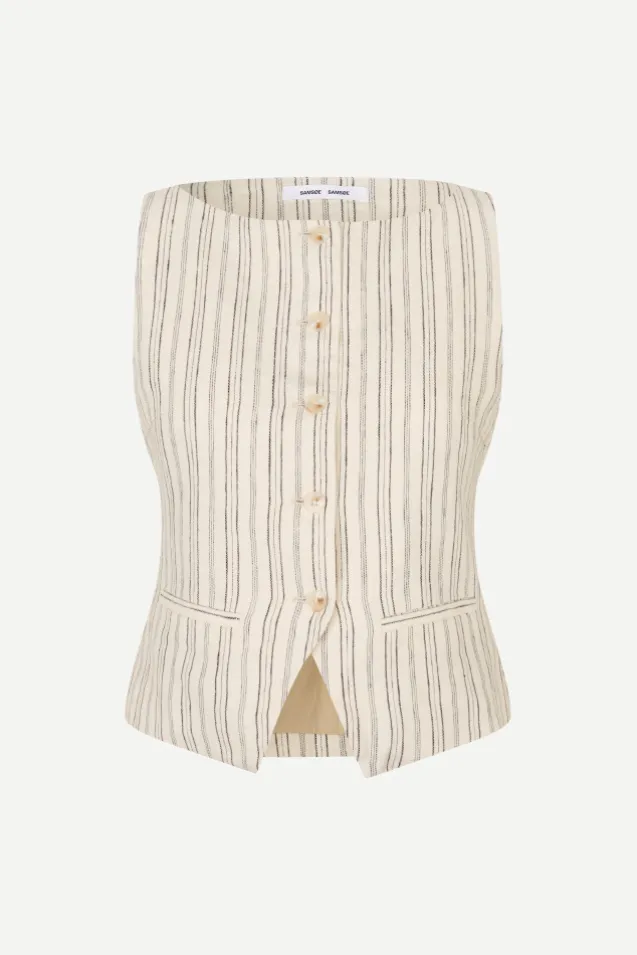 Saloves Vest 14329 Bone Stripe