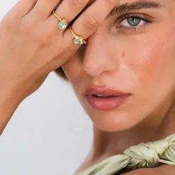 Sandra Ring Gold Chrysolite/Jonquil