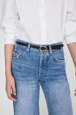 Signature Link Belt Black With Gold