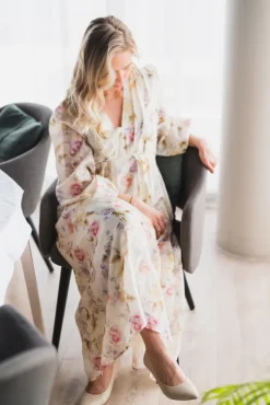 Silfi Vintage Flower Dress Offwhite