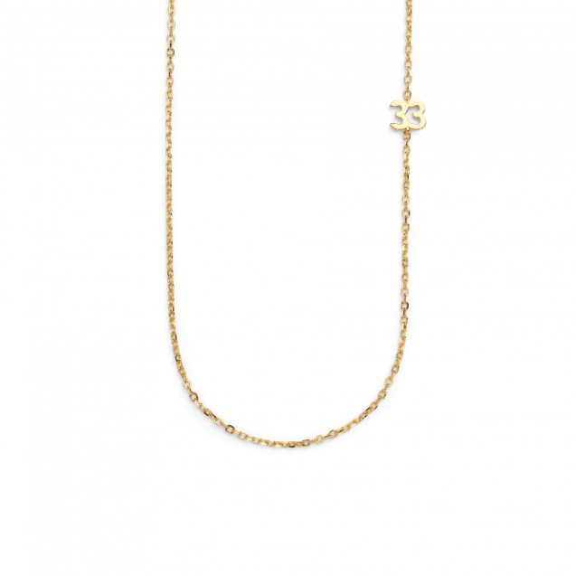 Small Number Necklace Gold - 50L - 33