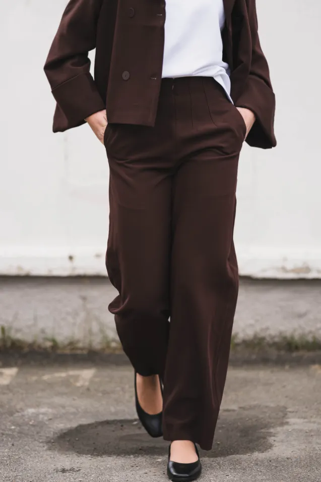 Smooth Barrel Pants Cocoa Brown