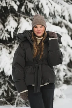 Steilia Brushed Down Jacket Dark Green