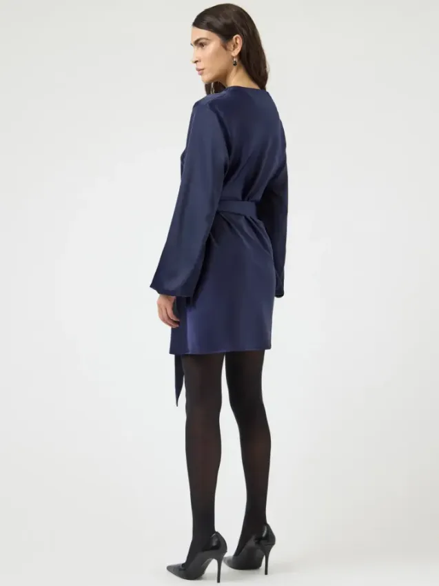 Thea LS Dress Evening Blue
