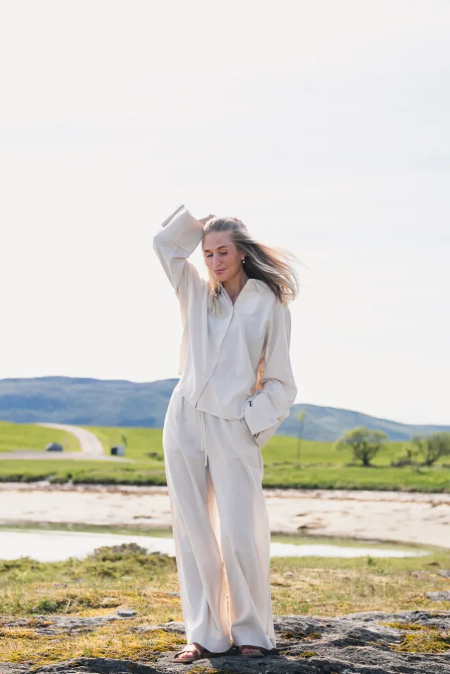 Tide Linen Pants Raw Beige
