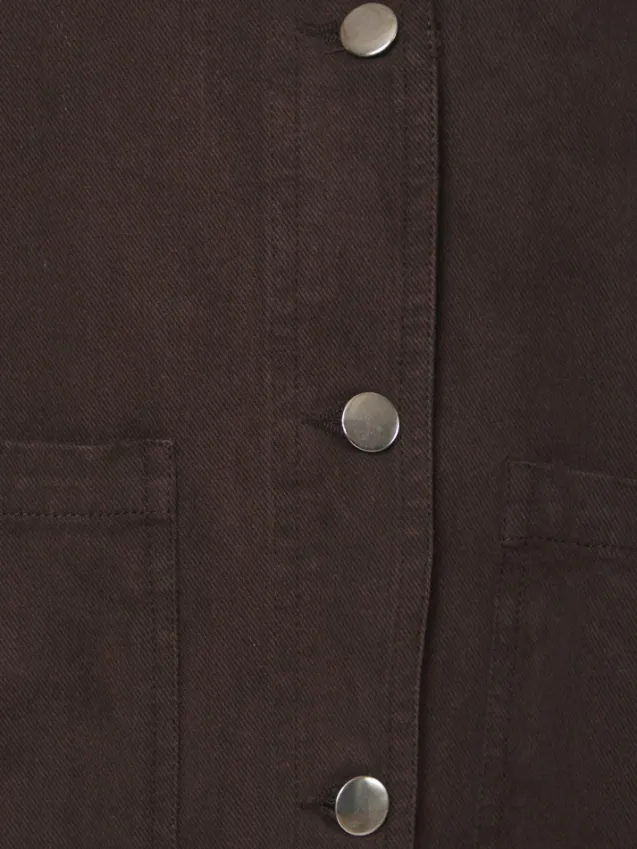Tikken Solid Jacket Dark Brown