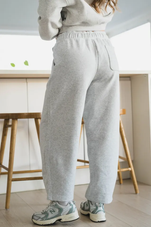 Trackside Fleece Barrel Pant Ash Heather