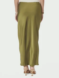 Vicky Heavy Sateen Skirt Sage Green