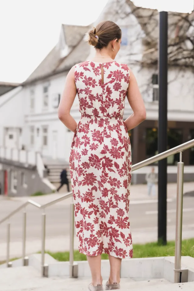 Vildana SL Dress Rhubarb Flower