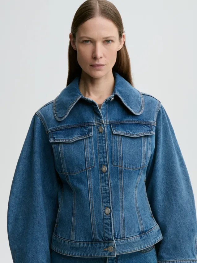 Villies Denim Jacket Mid Denim Blue