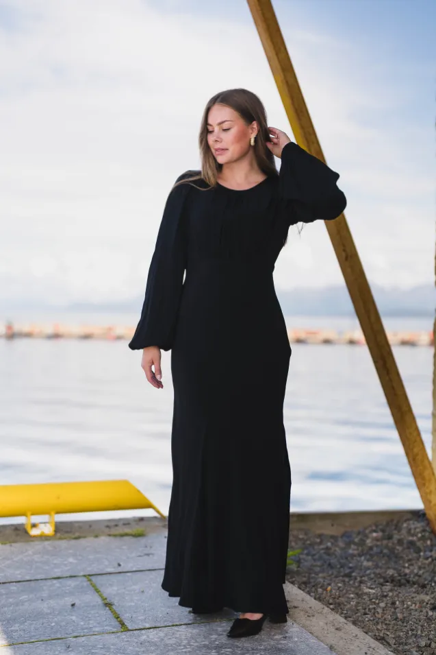 Viscose Maxi Dress Black