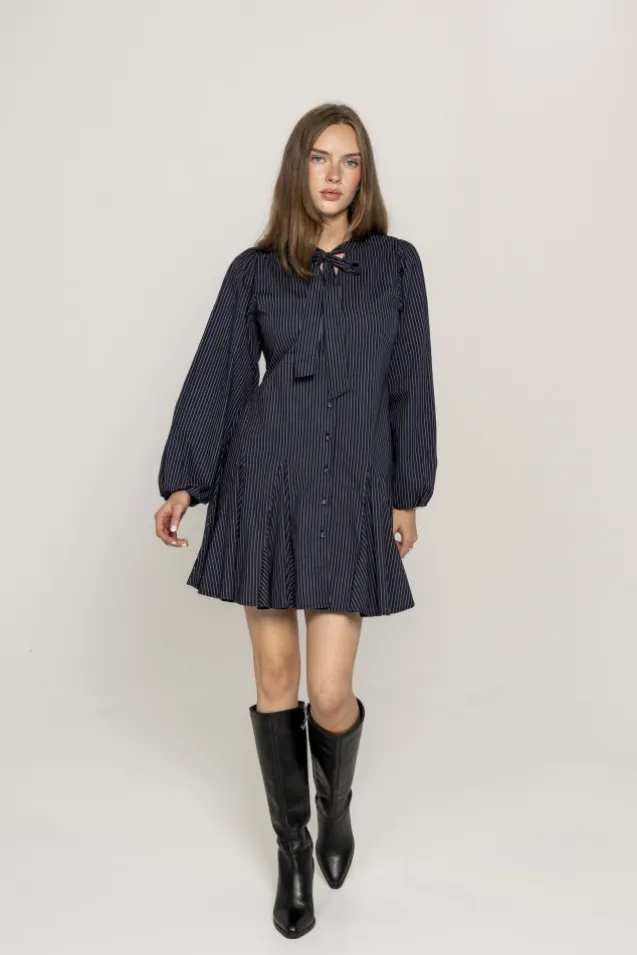 Vivienne Dress Pinstripe