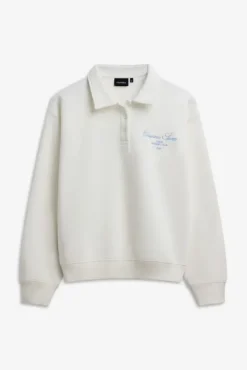 W. Racquet Club Rugby Shirt White W. Vintage Blue