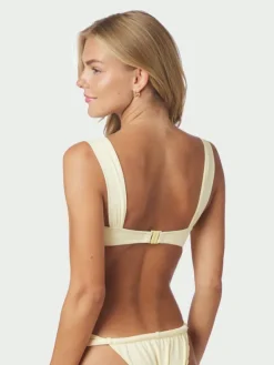 Zadie Solid Bikini Top Butter Yellow