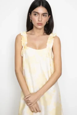 Zaha Dress Yellow Floral Print