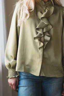 Zamola Blouse Dusty Army